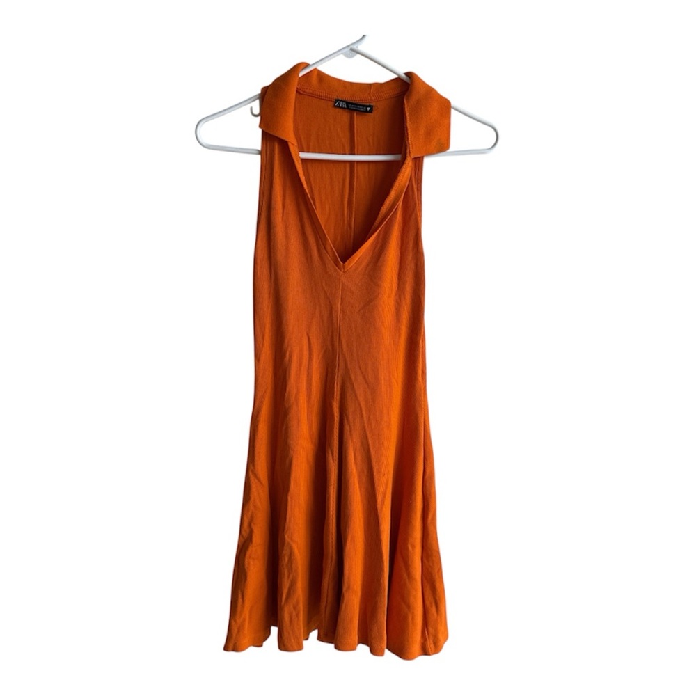 Zara Orange Backless Dress
